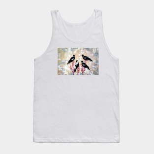 Creme and Birds Tank Top